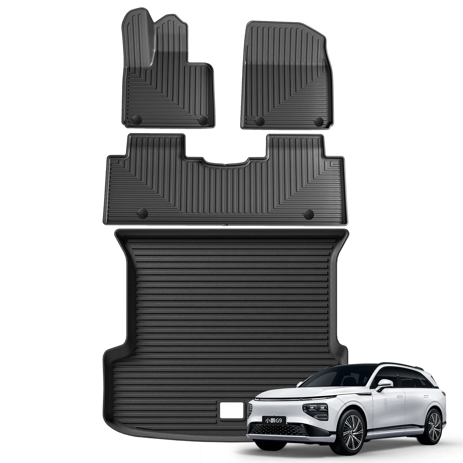 Para Xpeng G9 2023 2024 2025 alfombrillas de coche revtimiento de