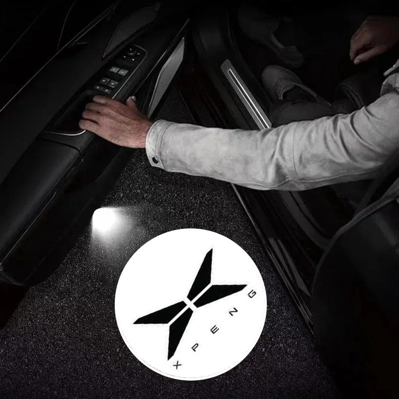 2pcs Car Door Welcome Light Logo Emblem For Xpeng