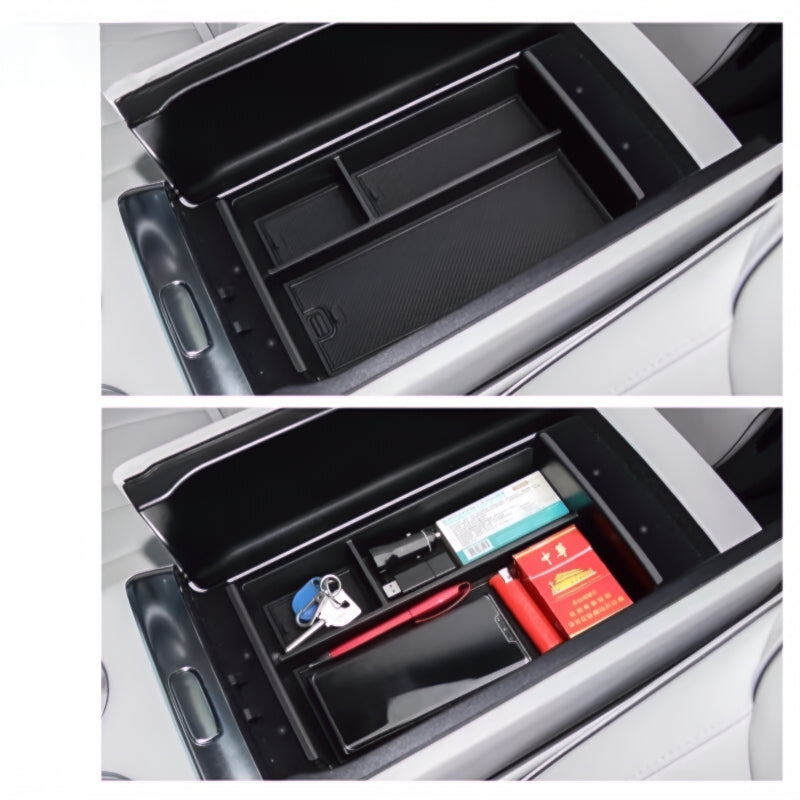 X9 Armrest storage box  center console organizer tray