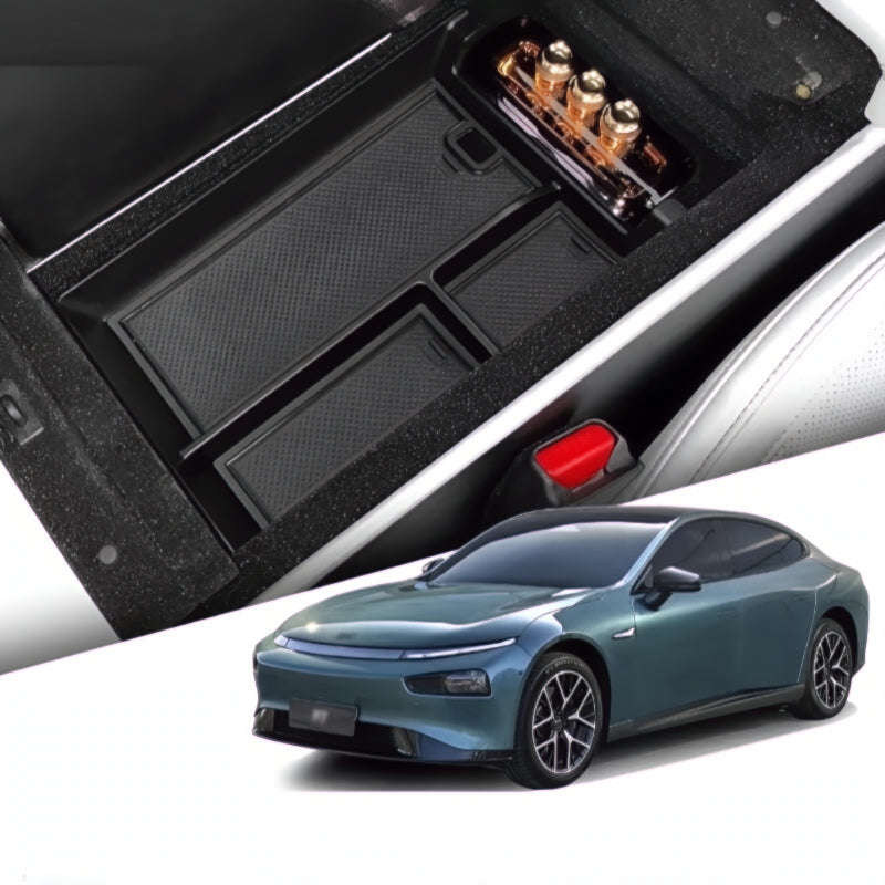 Armrest storage box  center console organizer tray for XPENG P7i