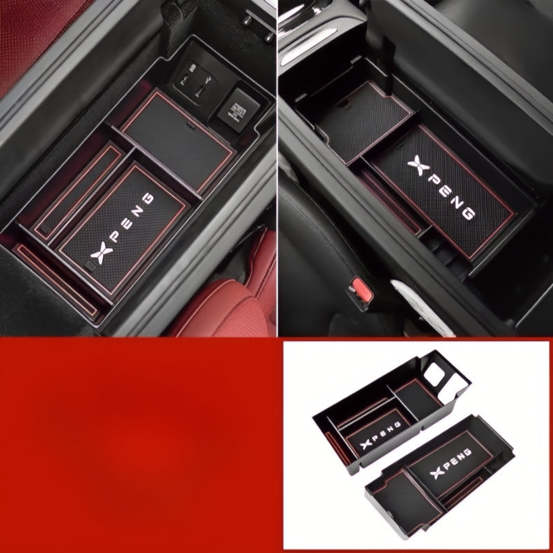 P7 Armrest box upper and lower storage boxes