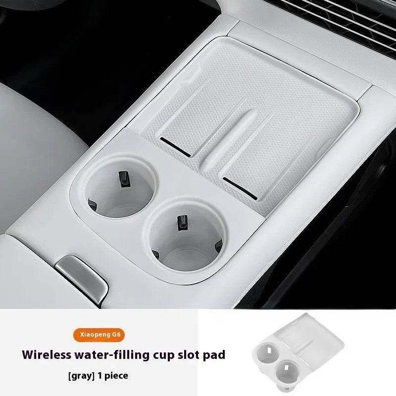 Xpeng G6 trådløs ladeplate silikon sentralkontroll vannkoppunderlag