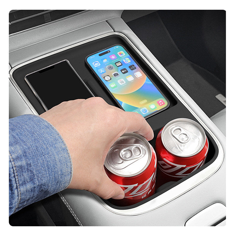 Tapis de recharge sans fil en silicone pour Xpeng G6, support de tasse d'eau de console centrale
