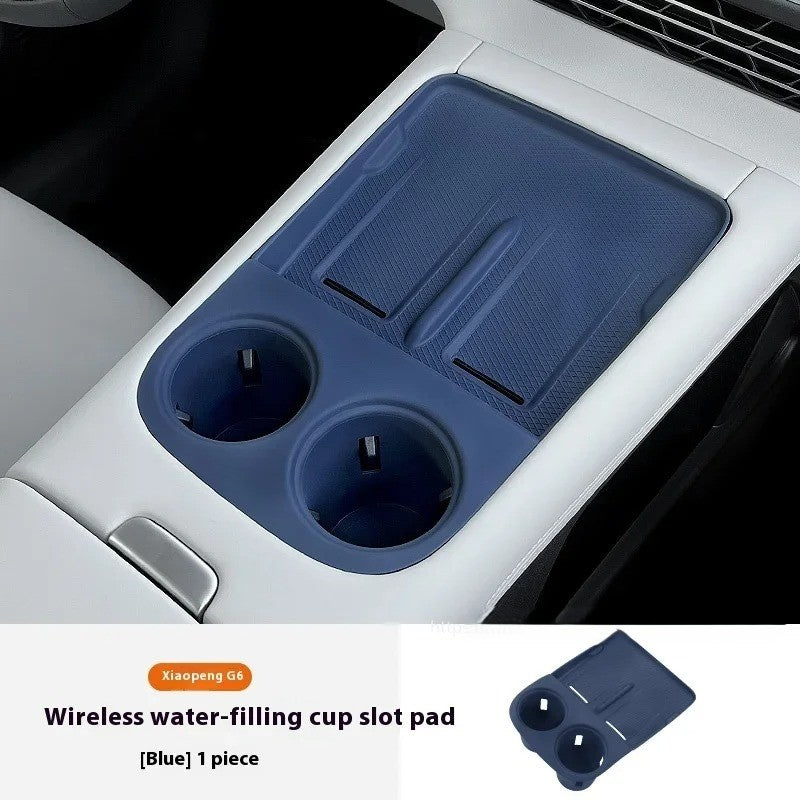 Xpeng G6 trådløs ladeplate silikon sentralkontroll vannkoppunderlag
