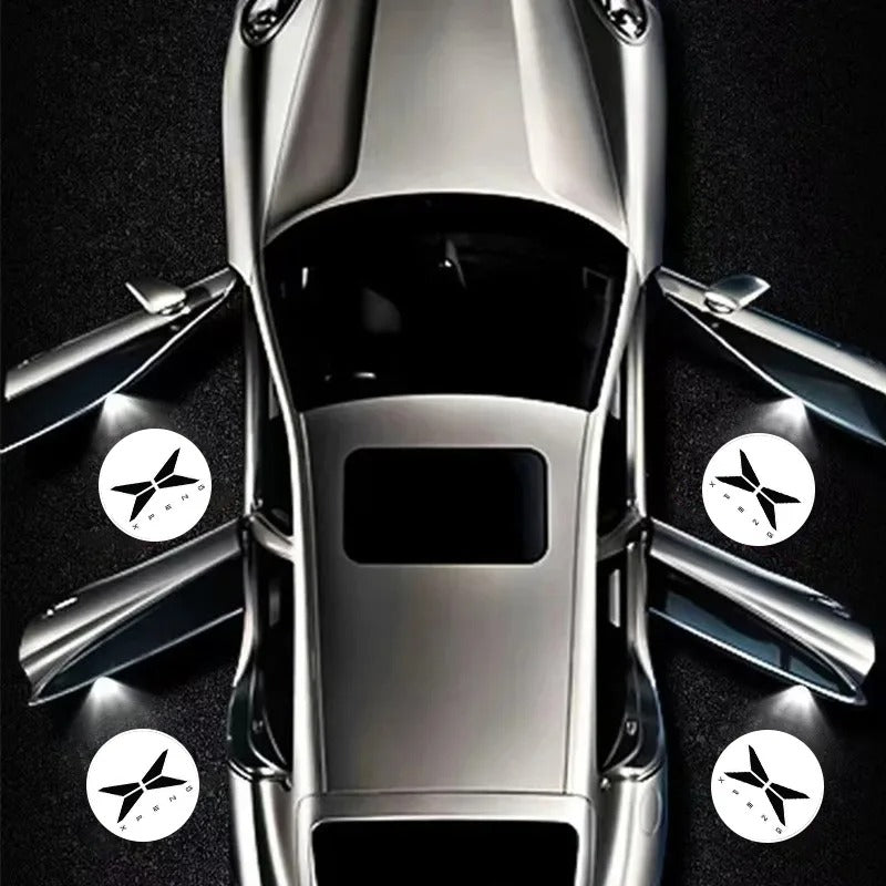 2pcs Car Door Welcome Light Logo Emblem For Xpeng