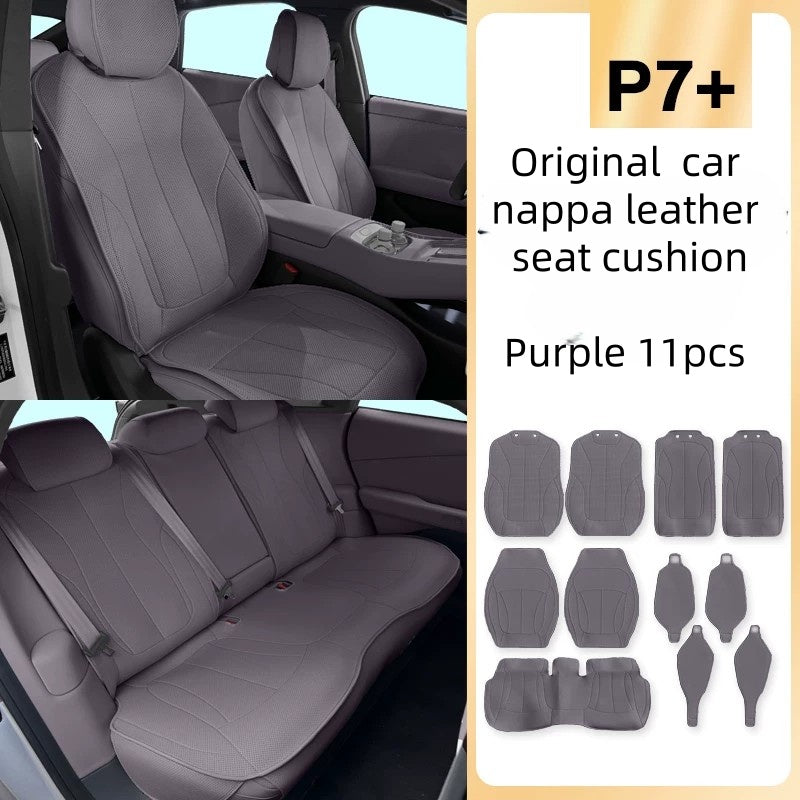 Xpeng G6/P7+ Bilsetetrekk Komplett Sett Premium Nappaskinn