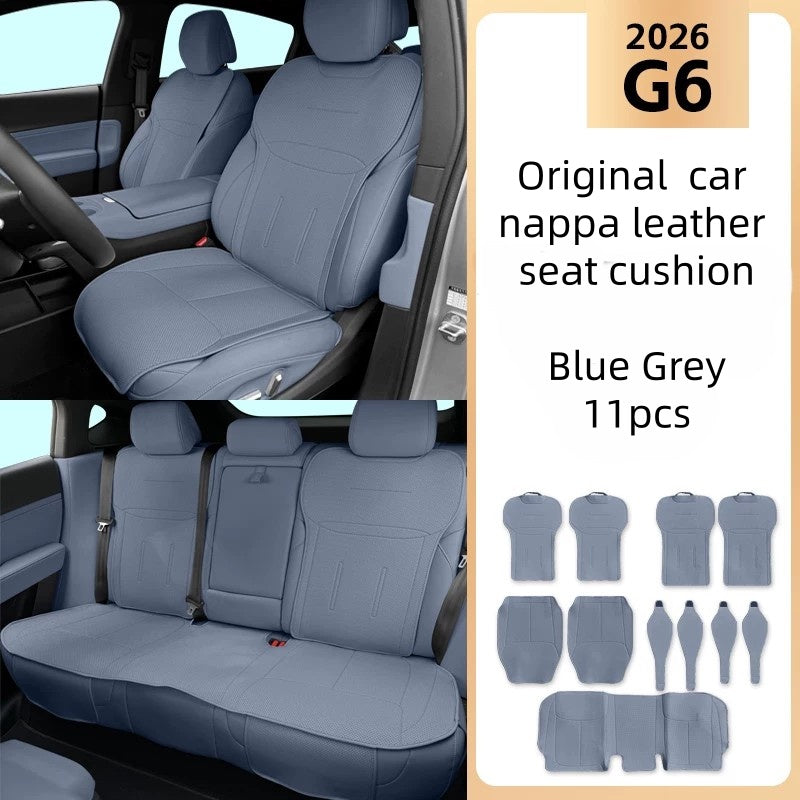 Xpeng G6/P7+ Bilsetetrekk Komplett Sett Premium Nappaskinn