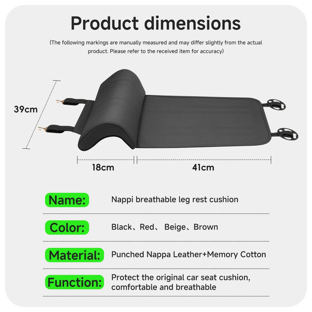 Xpeng Universal Car Seat Leg Support Extension Mat Cushion Pad