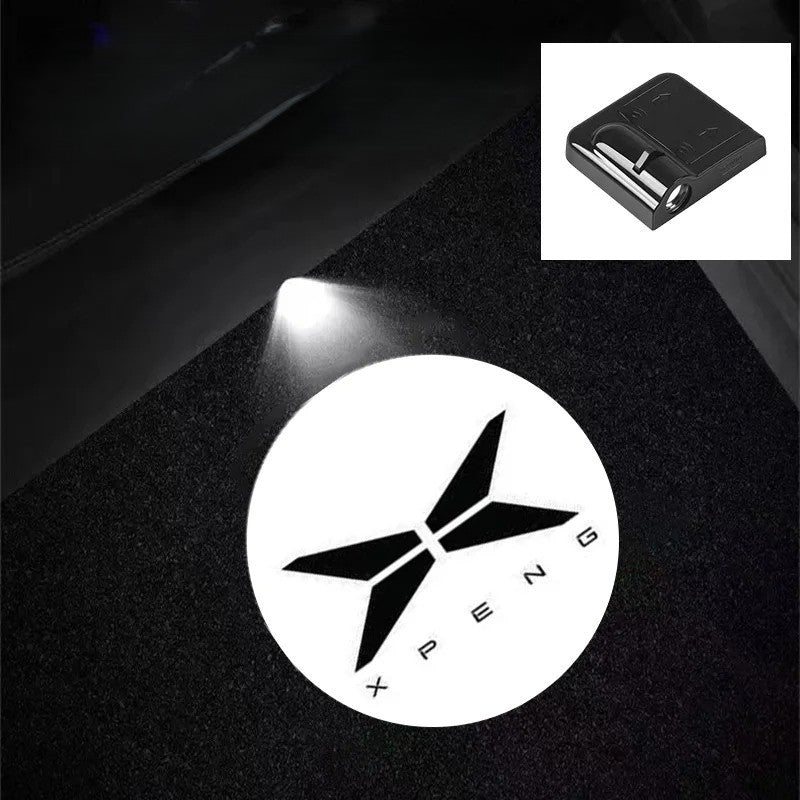 2pcs Car Door Welcome Light Logo Emblem For Xpeng